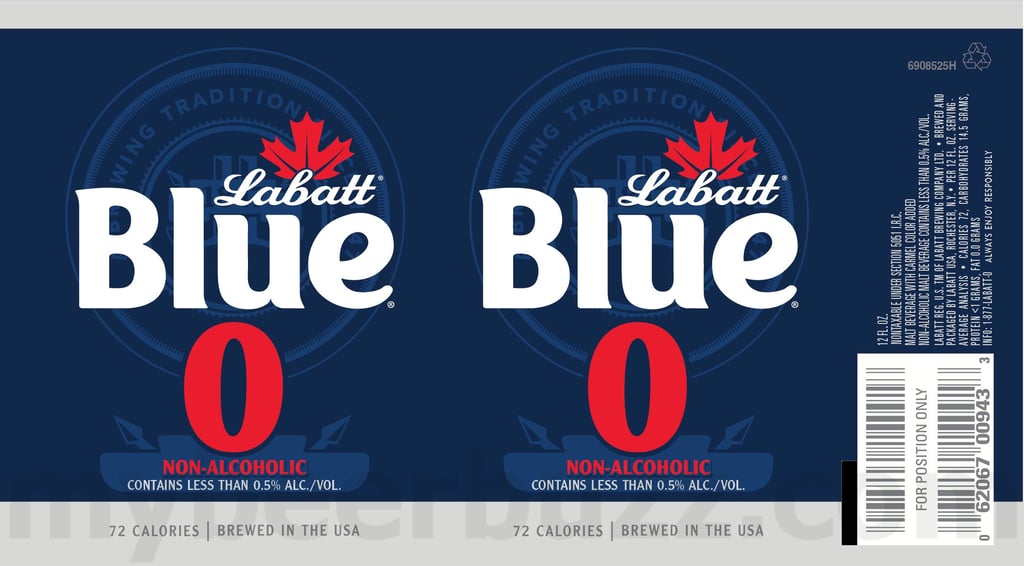 2025 Labatt 0 Non-Alcoholic 12oz Cans.