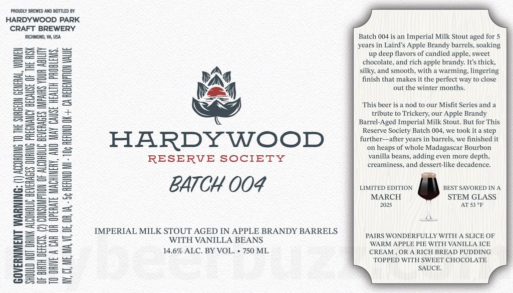 2026 Hardywood Reserve Society 004 750ml Bottles ^