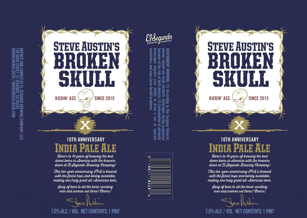 2025 El Segundo Steve Austin's Broken Skull 10th Anniversary16-oz Cans