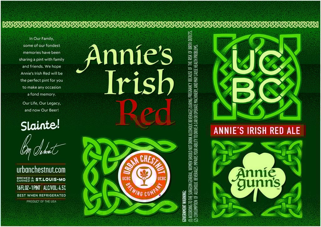 2025 Urban Chestnut Annie's Irish Red 16oz Cans