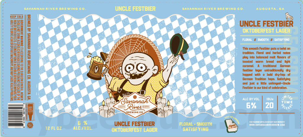 2025 Savannah River Brewing Uncle Festbier 12oz Cans