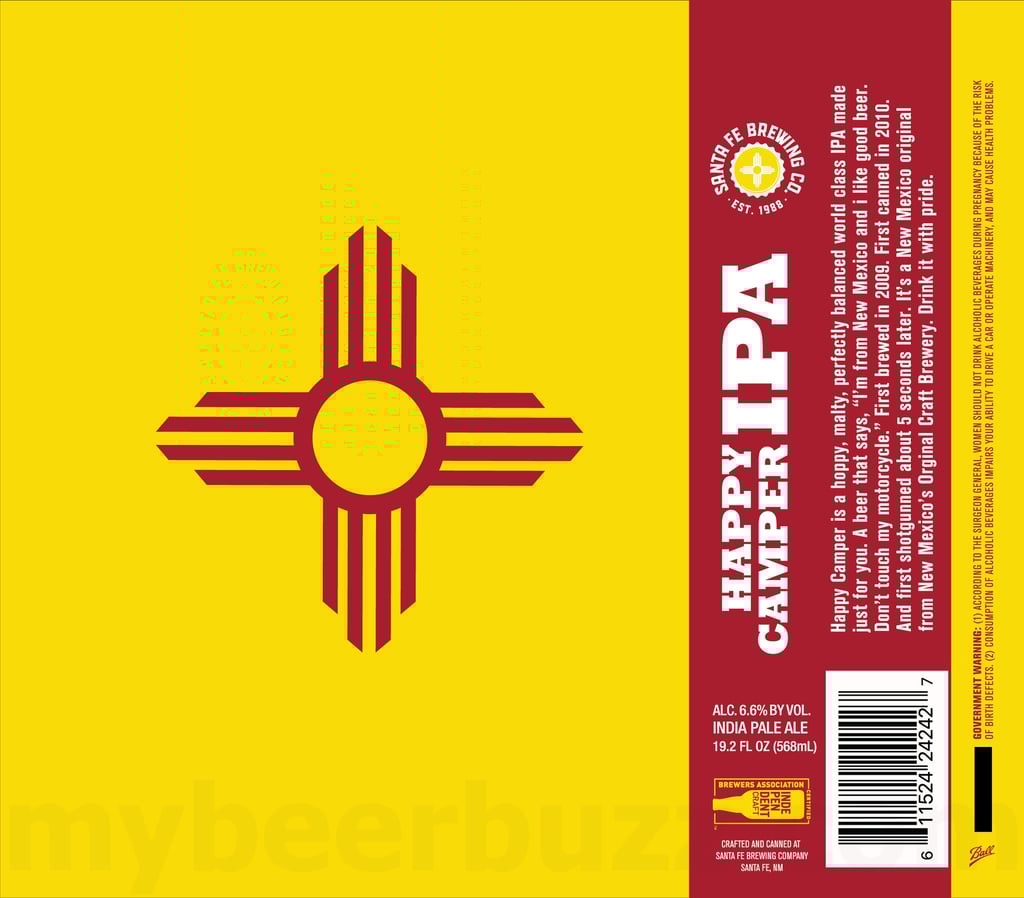 2025 Santa Fe Brewing Happy Camper IPA 19.2oz Cans