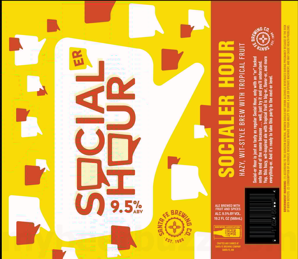 2025 Santa Fe Brewing Socialer Hour 19.2oz Cans