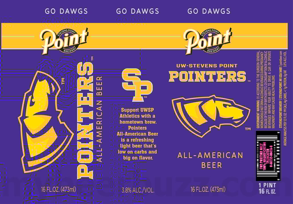 2025 Pointers All-American Beer for UWSP 16oz Cans.