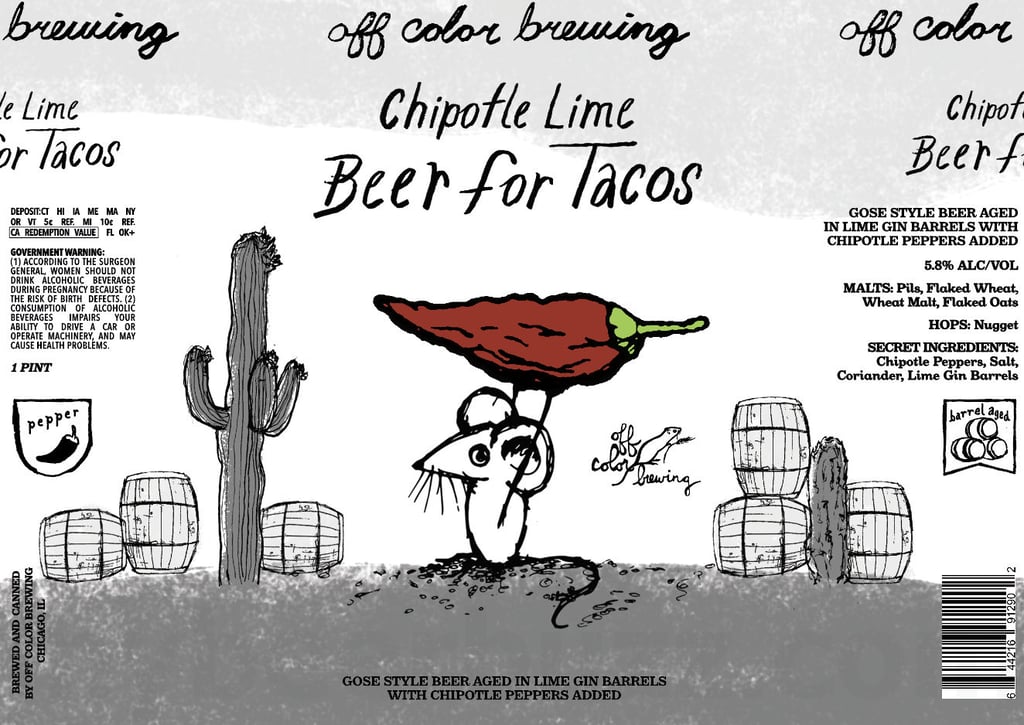 2025 Off Color Chipotle Lime Beer For Tacos 16-oz Cans