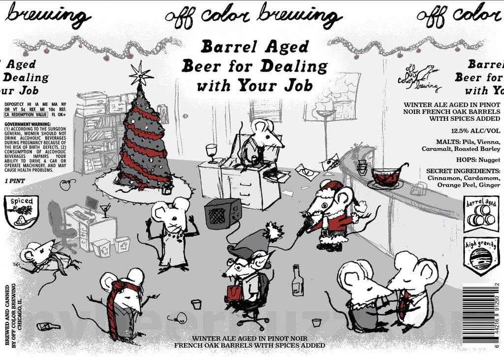 2025 Off COlor Barrel Aged Beer For Dealing With Your Job 16-oz Cans