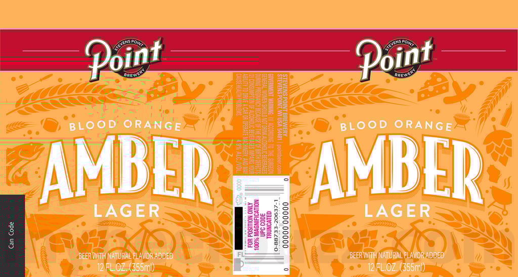 2025 Stevens Point Blood Orange Amber Lager 12oz Cans
