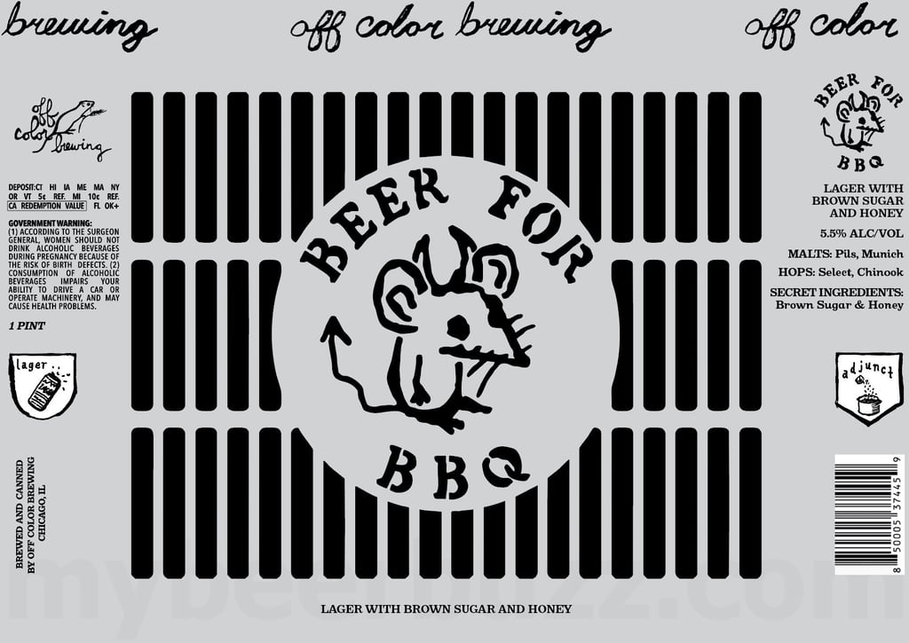 2025 Off COlor Beer For BBQ 16-oz Cans