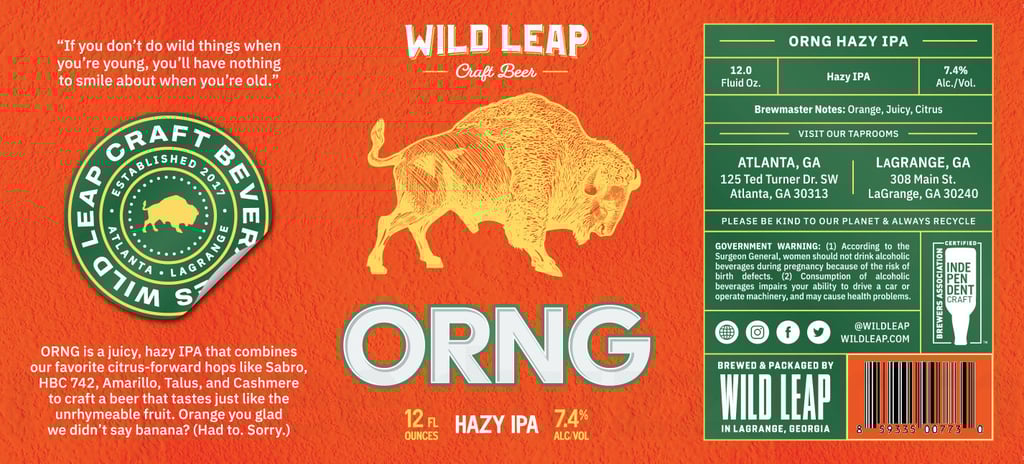 2025 Wild Leap ORNG 12-oz Cans