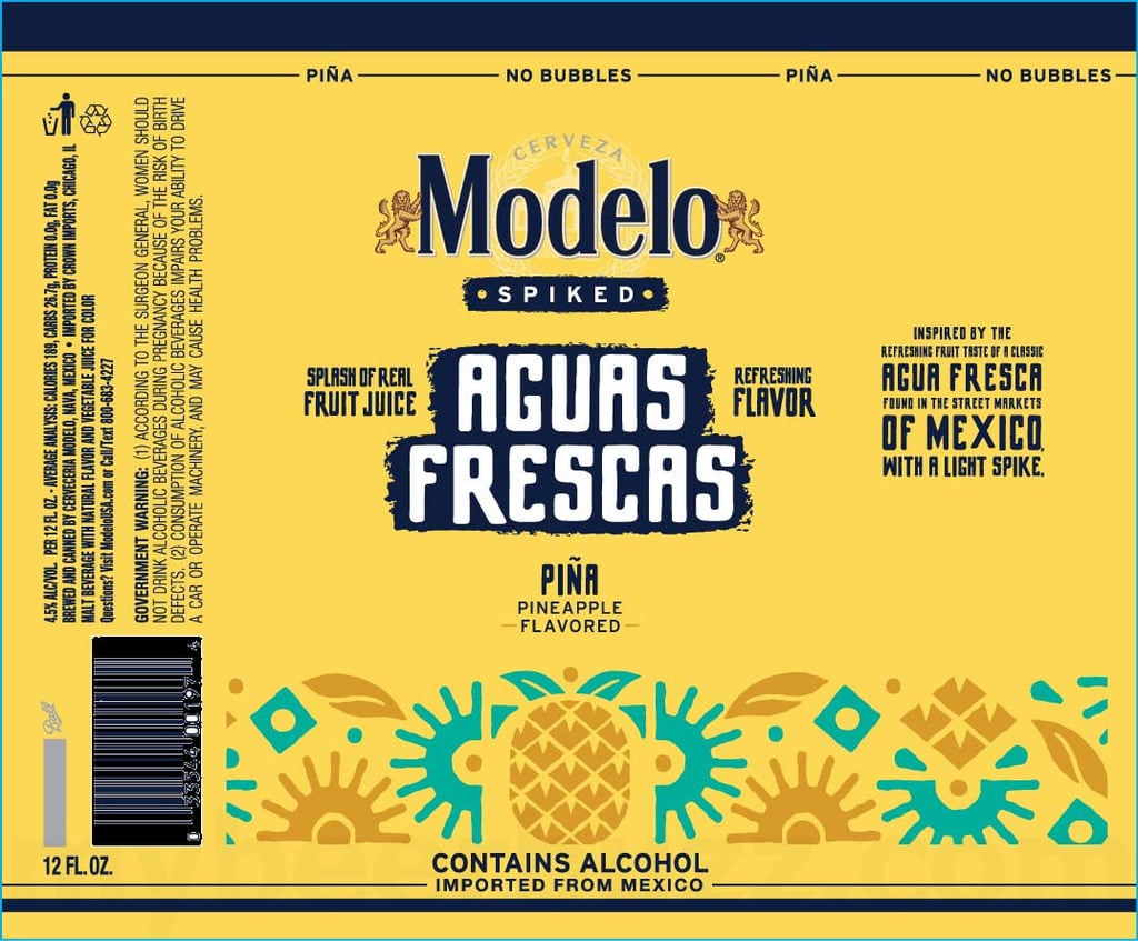 2025 Modelo Aguas Frescas Pina 12-oz Cans