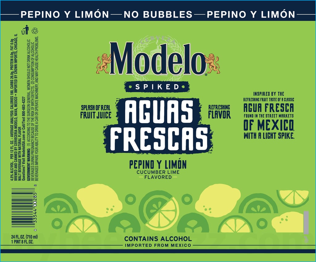 2025 Modelo Aguas Frescas Pepino Y Limon 24-oz Cans