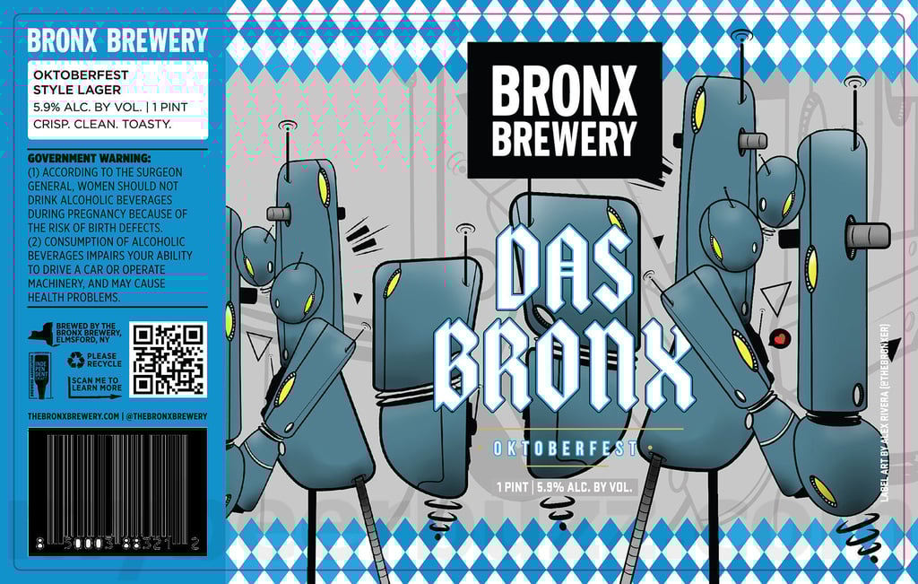 2025 Bronx brewery Das Bronx Oktoberfest 16oz Cans.
