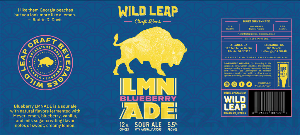 2025 WIld Leap Blueberry LMNADE 12oz Cans.