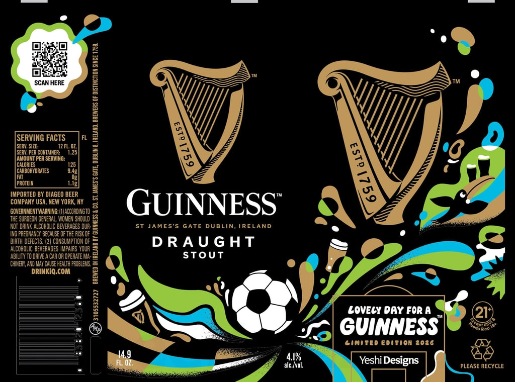 2026 Guinness Draught Stout Yeshi Designes 14.9-oz Cans