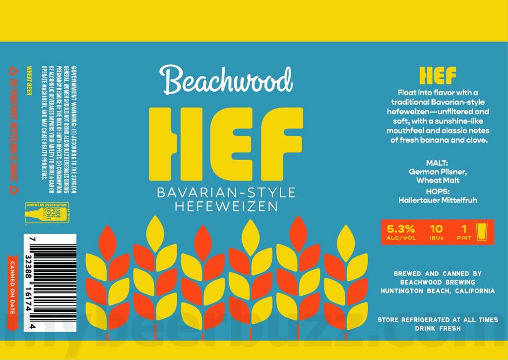 2025 Beachwood Brewing Hef 16oz cans.
