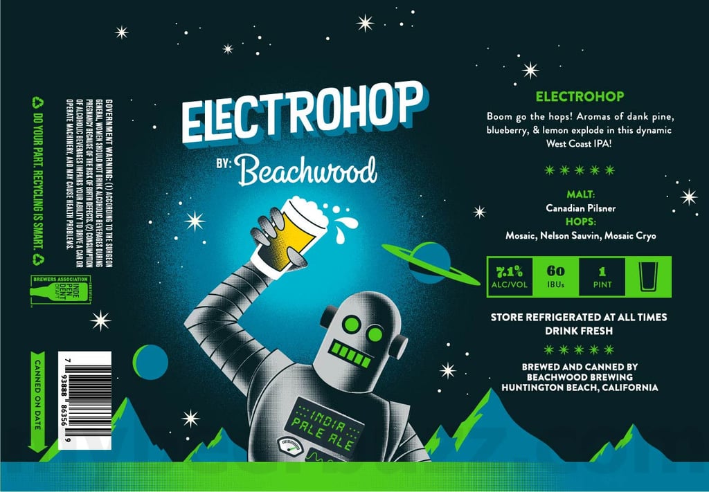 2025 Beachwood Electrohop 16oz Cans