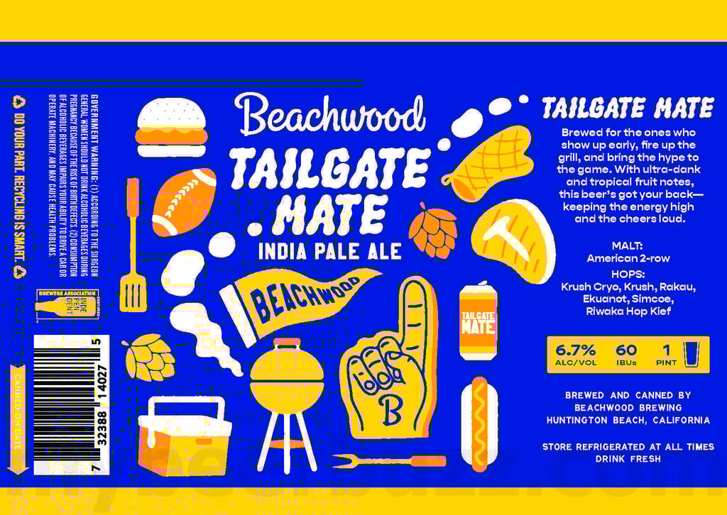2025 Beachwood Tailgate Mate 16oz Cans.