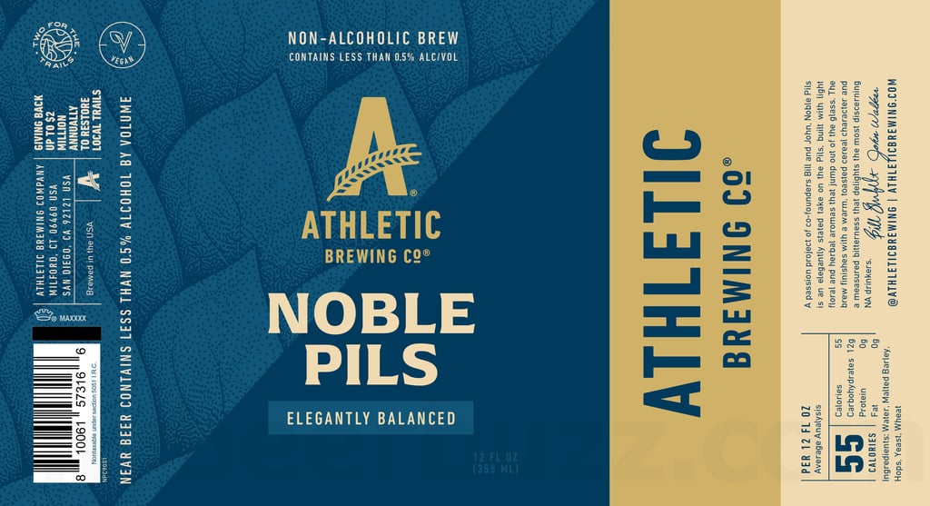 2026 Athletic Brewing Noble Pils 12-oz Cans