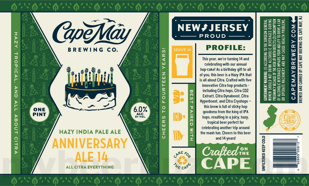 2025 Cape May Brewing Anniversary Ale 14 Cans