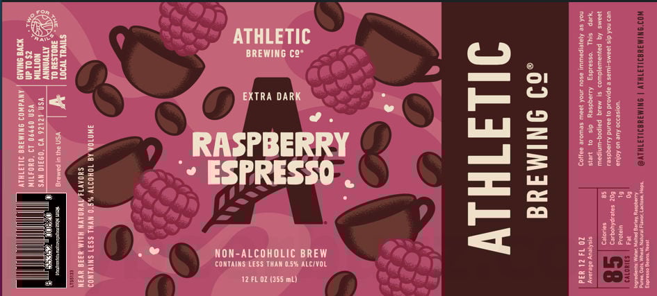2026 Athletic Brewing Raspberry Espresso 12-oz Cans