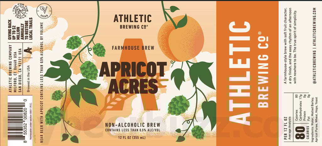 2025 Athletic Brewing Apricot Acres 12oz Cans