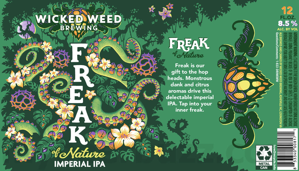 2025 Wicked Weed Freak Of Nature 12oz cans.