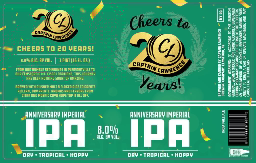 2026 Captain Lawrence Chgeers To 20 years 16-oz Cans