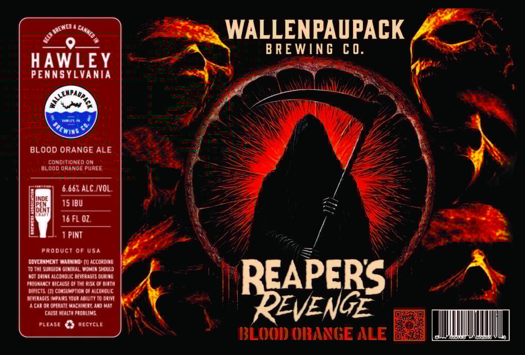2025 Wallenpaupack Brewing Reaper's Revenge 16oz Cans