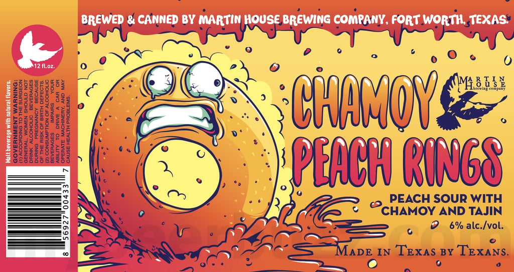 2025 Martin House Champy Peach Rings 12oz Cans.