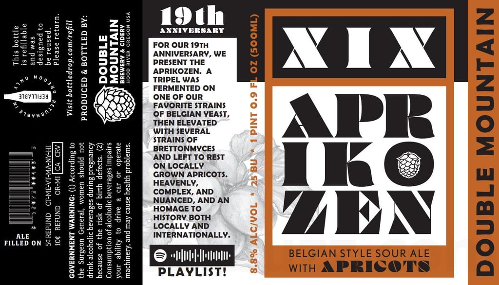 2026 Double Mountain Aprikozen 500ml Bottles