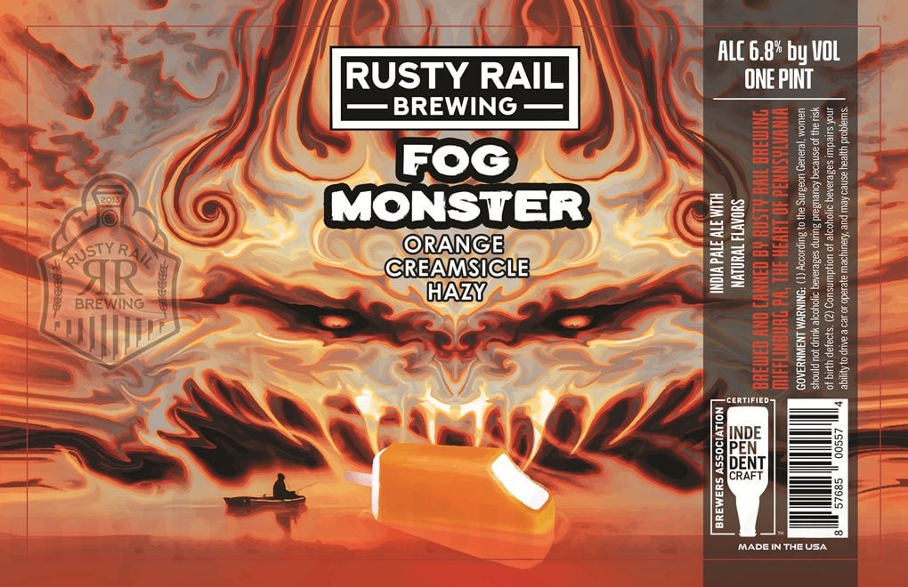 2026 Rusty Rail Fog Monster Orange Creamsicle Hazy 16-oz Cans