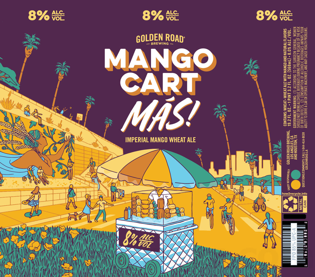 2025 Golden Road Mango Cart Más 16-oz Cans