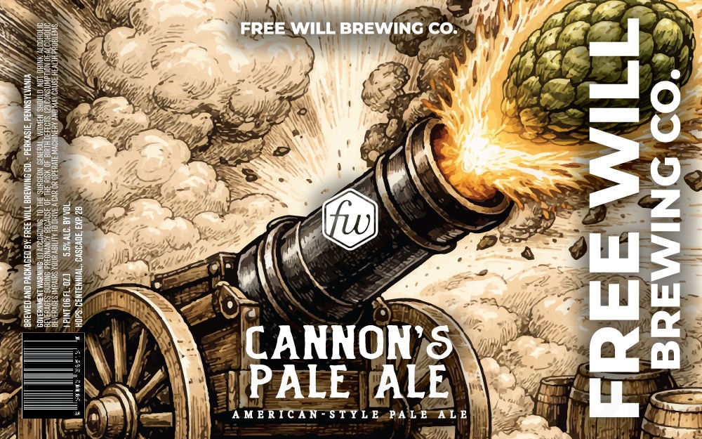 2026 Free Will Cannon's Pale Ale 16-oz Cans