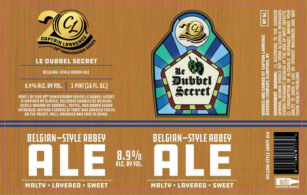 2026 Captain Lawrence Le Dubbel Secret 16-oz Cans