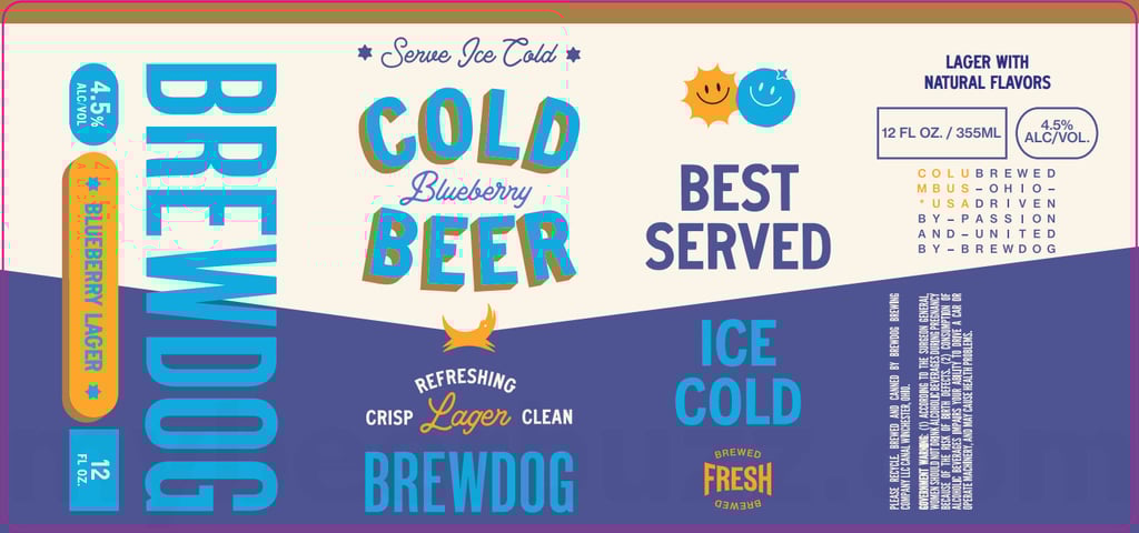 2026 BrewDog Cold Beer Blueberry 12-oz Cans