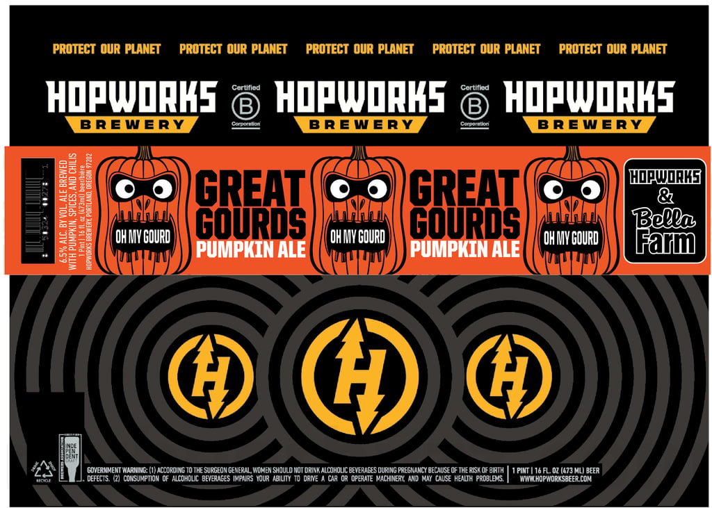 2025 Hopworks Great Gourds 16oz Cans