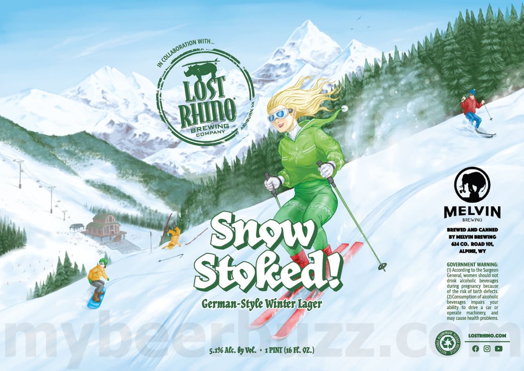 2025 Melvin Snow Styoked Collaboration 16oz Cans.