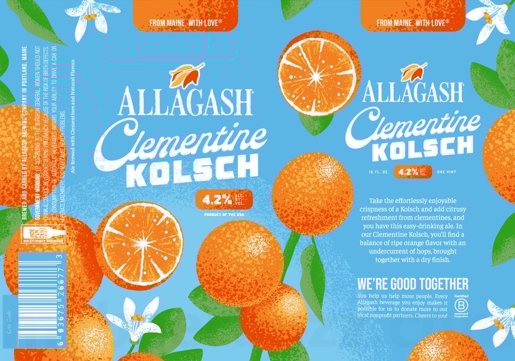2025 Allagash Brewing Clementine Kolsch 16-oz Cans