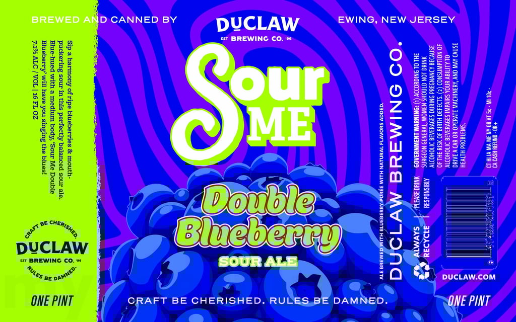 2026 DuClaw Sour Me Double Blueberry 16-oz Cans