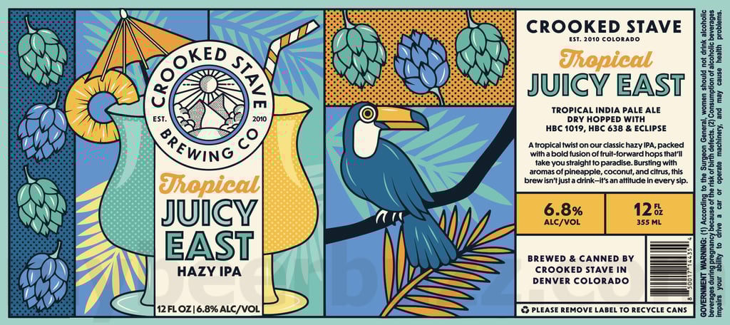 Crooked STave 2025 Tropical Juicey East Hasy IPZ 12oz Cans