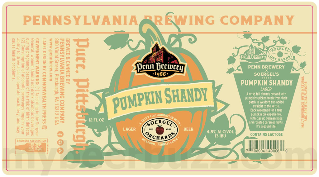 2025 Penn Brewery Pumpkin Shandy 12oz Cans
