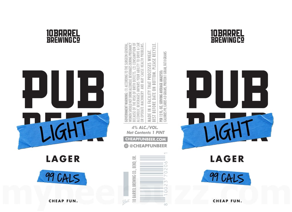 2025 10 Barrel Pub Light Lager 16-oz Cans