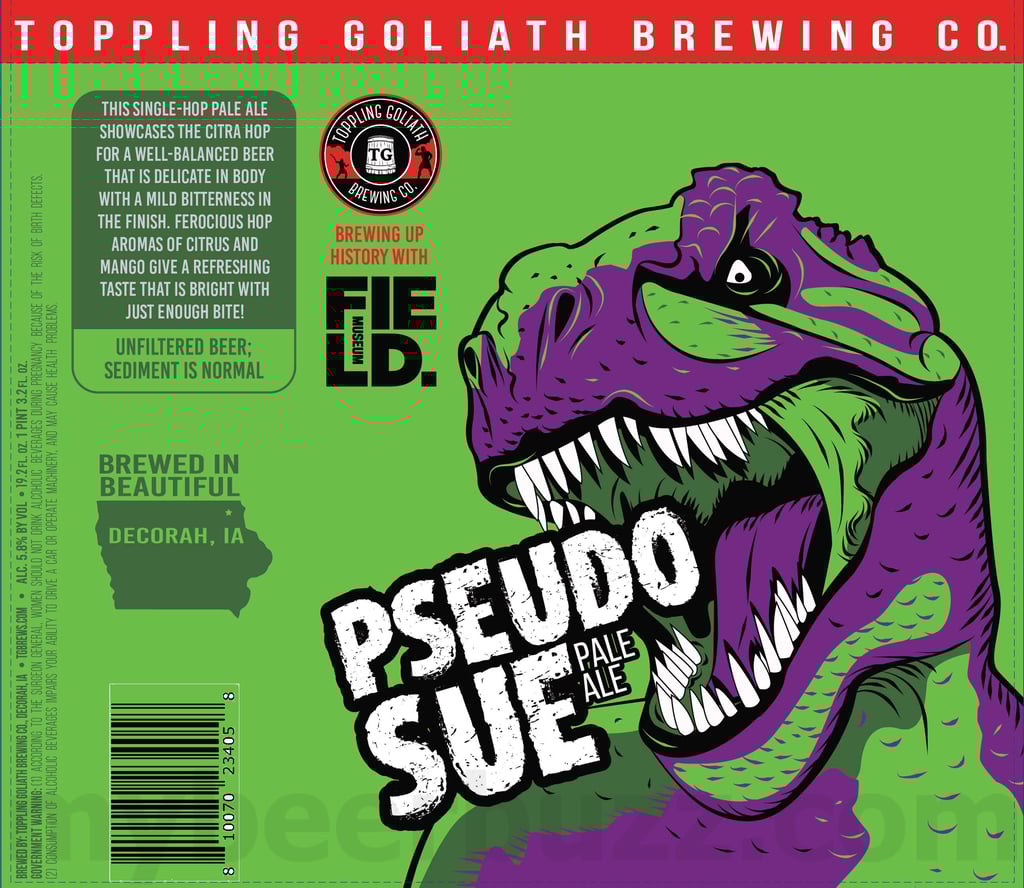 2025 Toppling Goliath Pseudo Sue 19.2oz Cans.