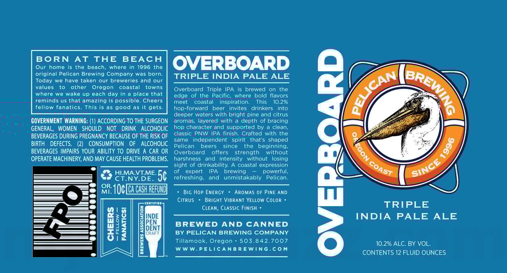 2025 Pelican Brewing Overboard 12-oz Cans
