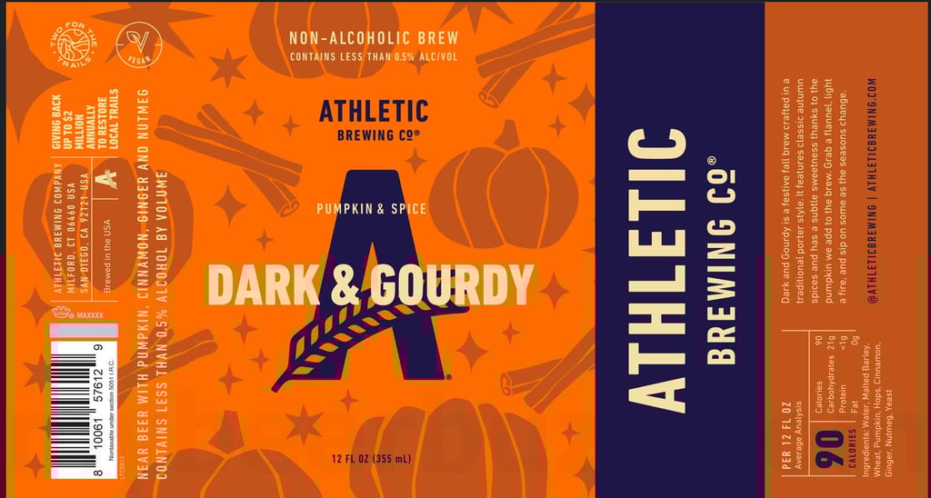 2026 Athletic Brewing Dark & Gourdy 12-oz Cans