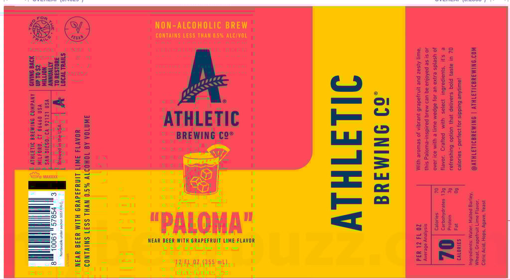 2025 Athletic Brewing "Paloma" 12oz Cans