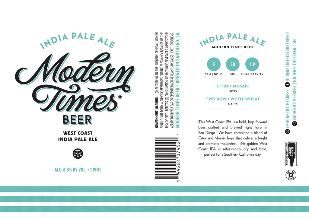 2026 Modern Times India Pale Ale 16-oz Cans