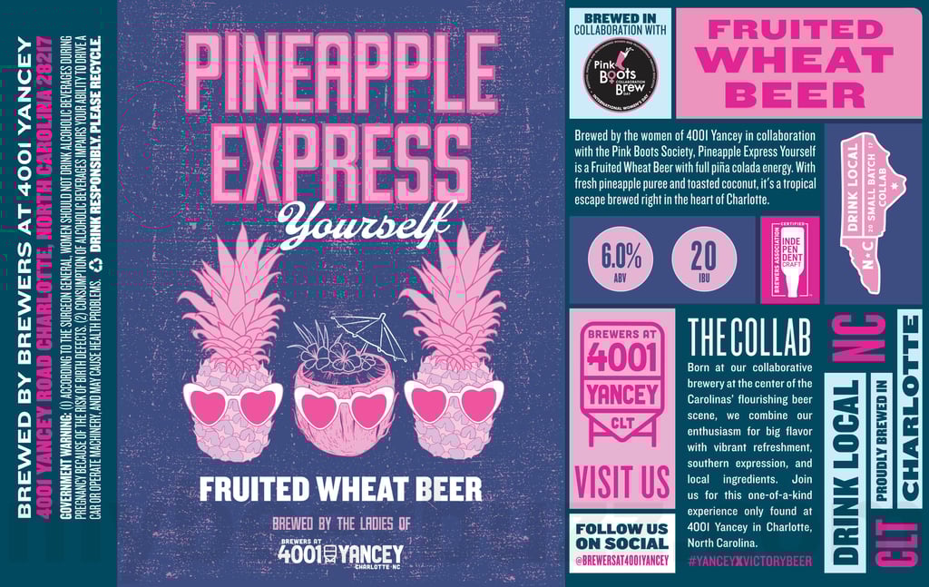 2025 Brewers At 4001 Yancey Pineapple Express Yourself 16oz cans.