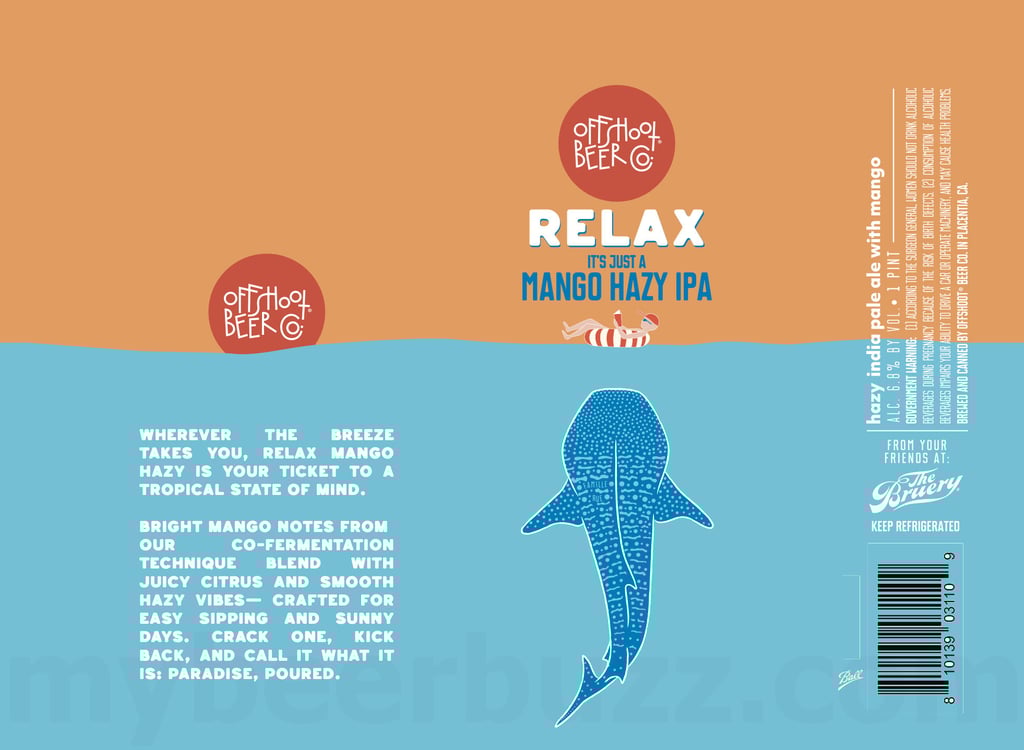 2025 Offshoot Beer Relax Its Just A Mango IPA 16-oz Cans