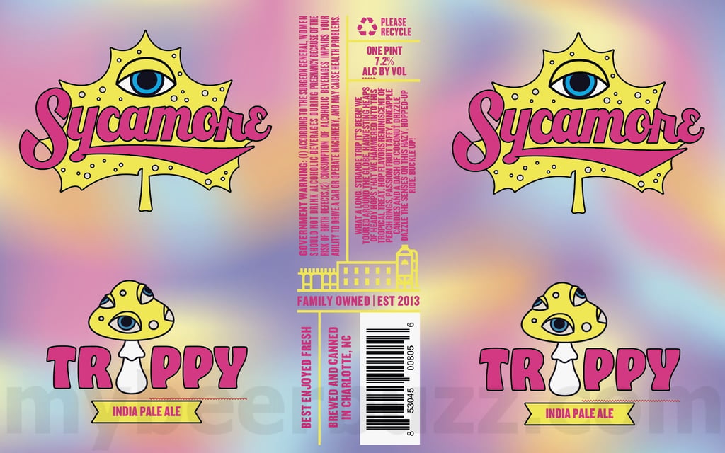 2025 Sycamore Brewing Trippy IPA 16oz Cans.
